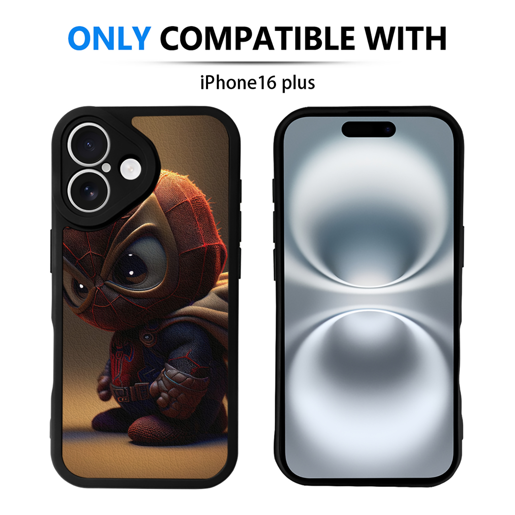 （画像用） Spider Man スパイダーマン 【iPhone 16シリーズ対応】シリコンスマホケース（レザー調） 材質：シリコン